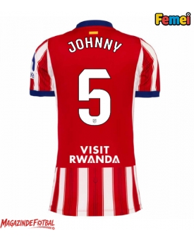 Atletico Madrid Johnny Cardoso #5 Tricou Fotbal Replică 2026-27 Femei Acasa Atletico Madrid Johnny Cardoso #5 Tricou Fotbal Replică 2026-27 Femei Acasa